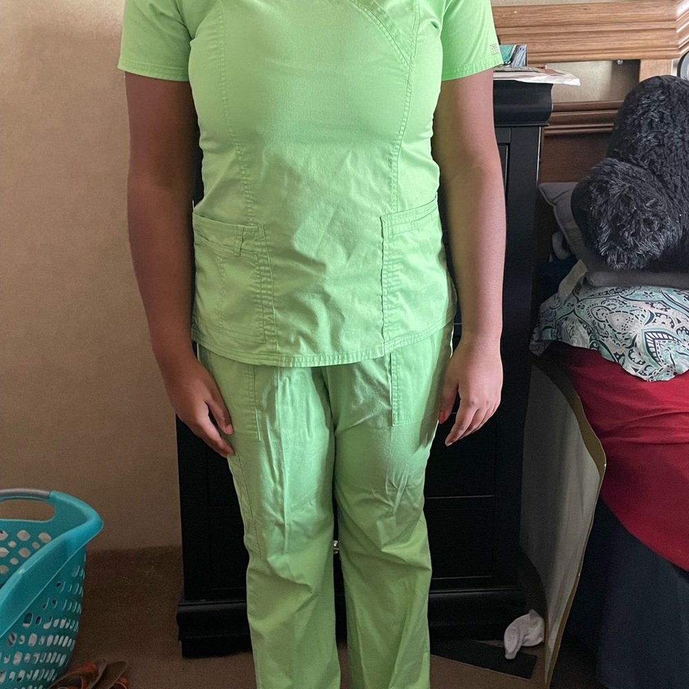 Lime Green/ Hot Pink Cherokee scrub Sets